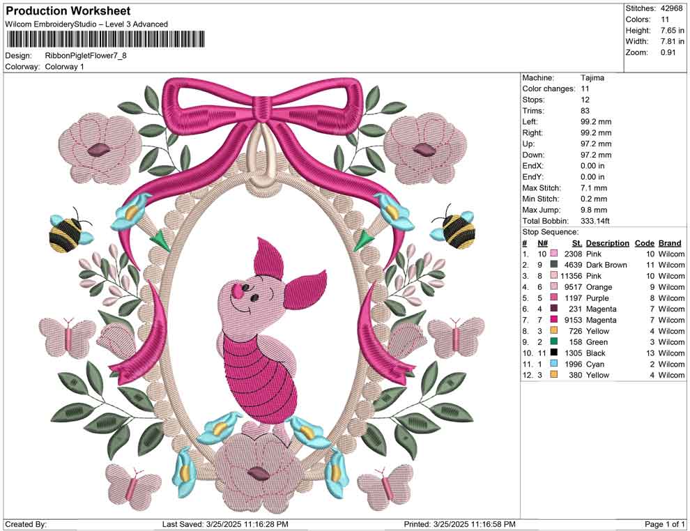 Ribbon Piglet Flower
