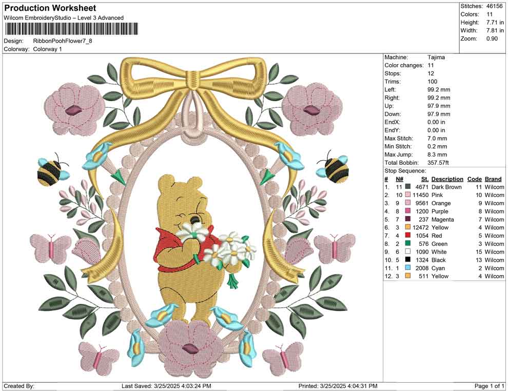 Ribbon Pooh Flower