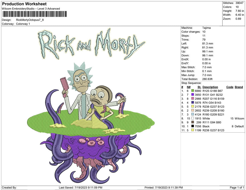 Rick and morty Octopus