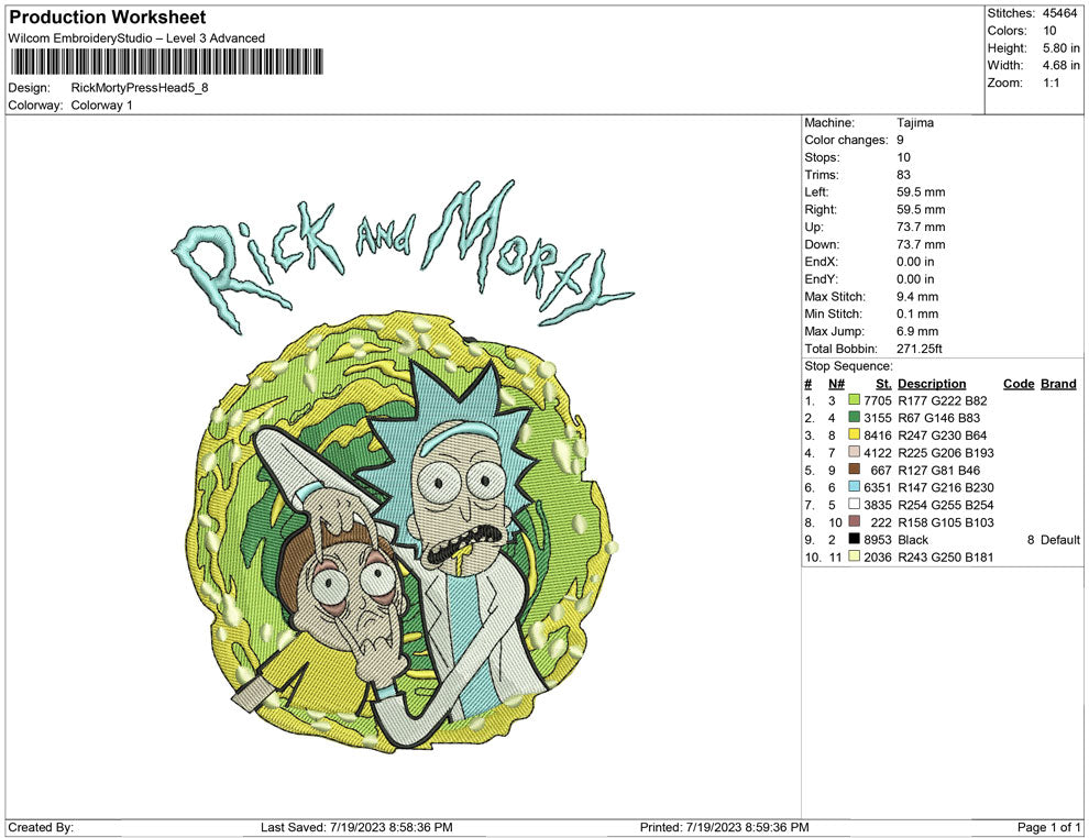 Rick and morty press head