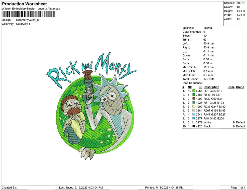 Rick and Morty with the gun