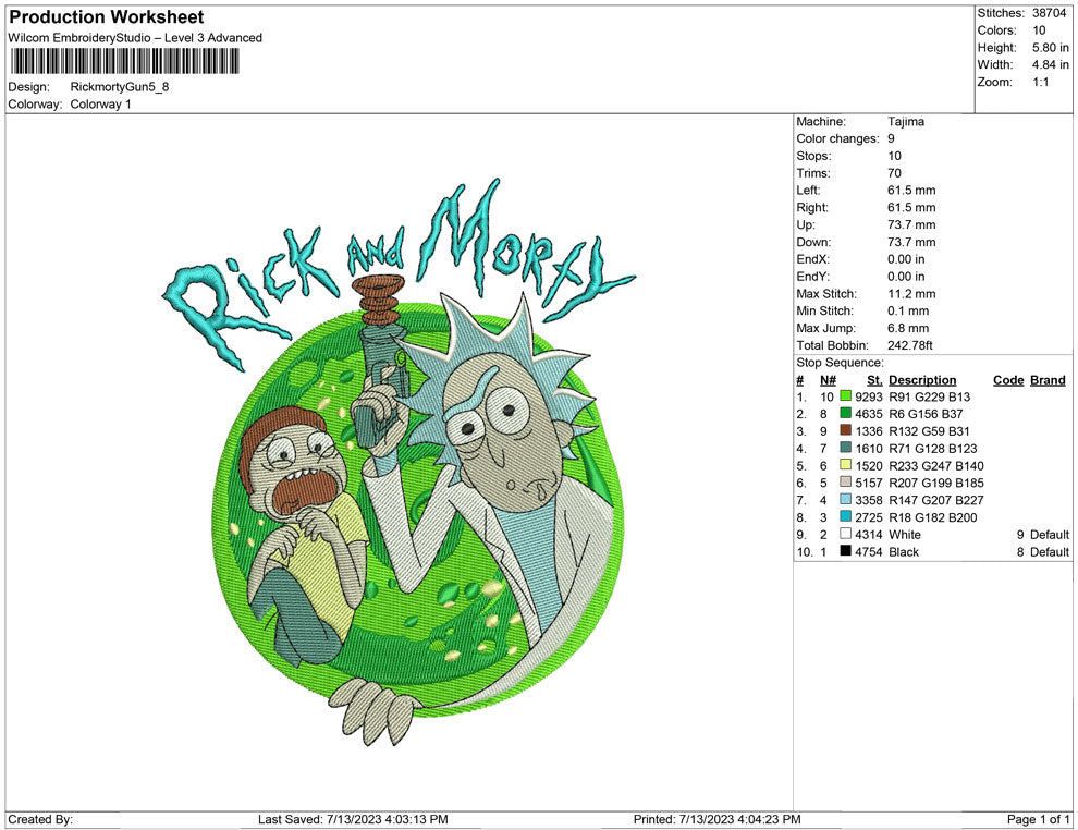 Rick and Morty with the gun