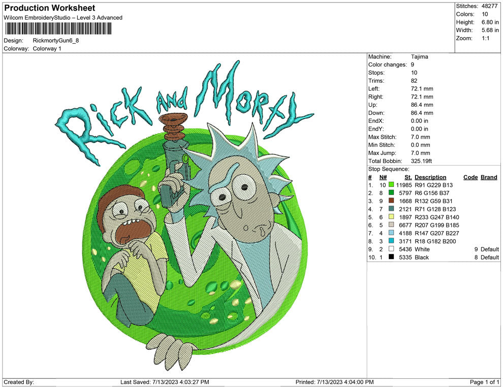 Rick and Morty with the gun