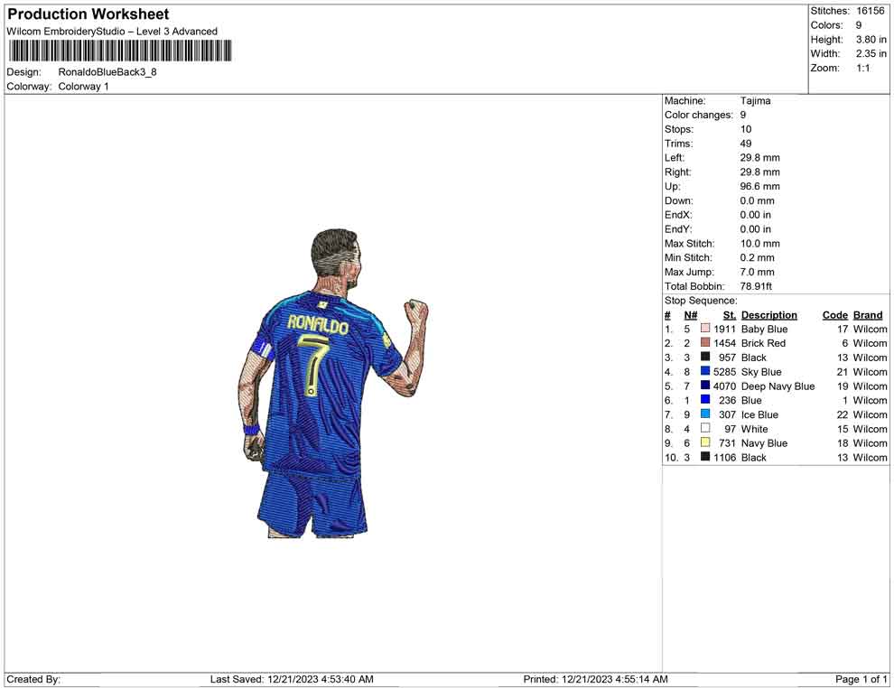 Ronaldo blue back