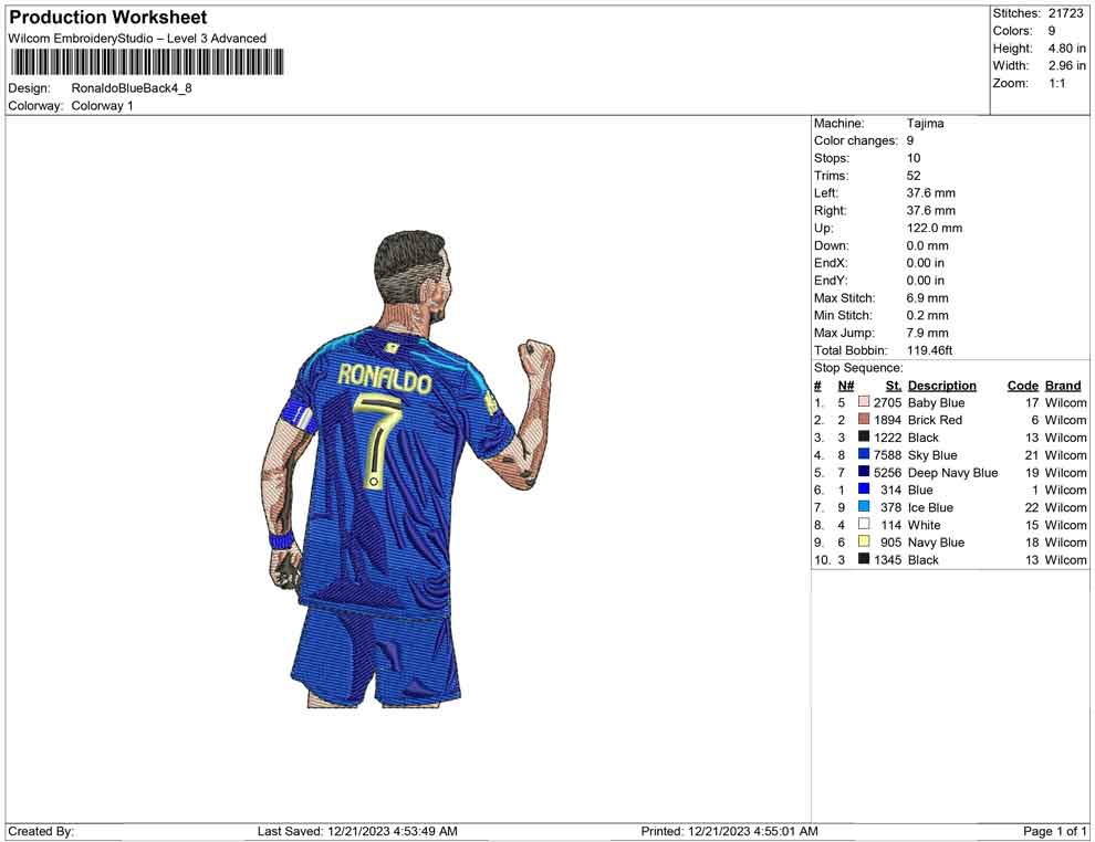 Ronaldo blue back