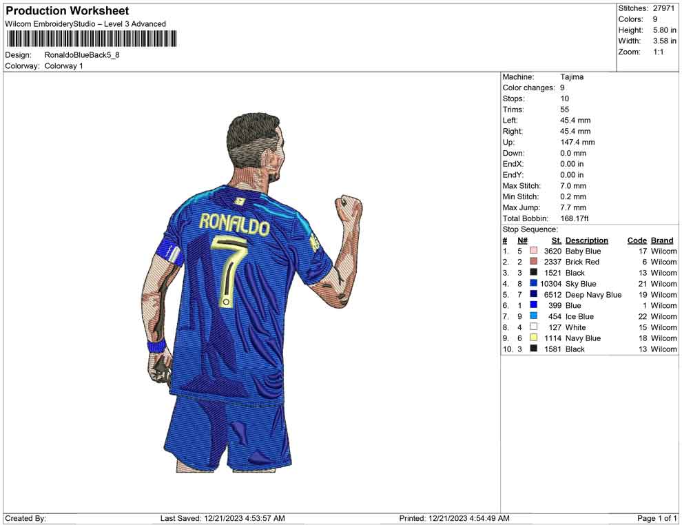 Ronaldo blue back