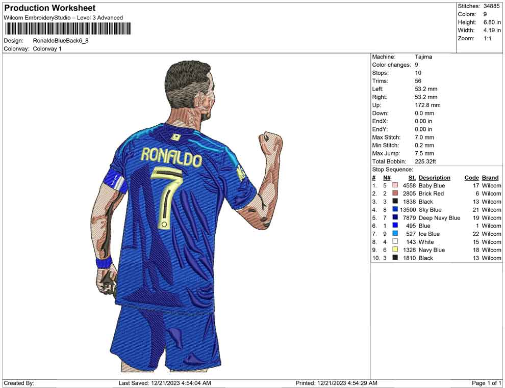 Ronaldo blue back