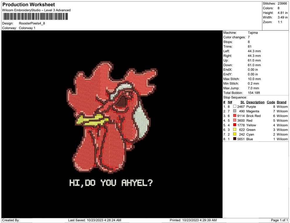Rooster Pixels