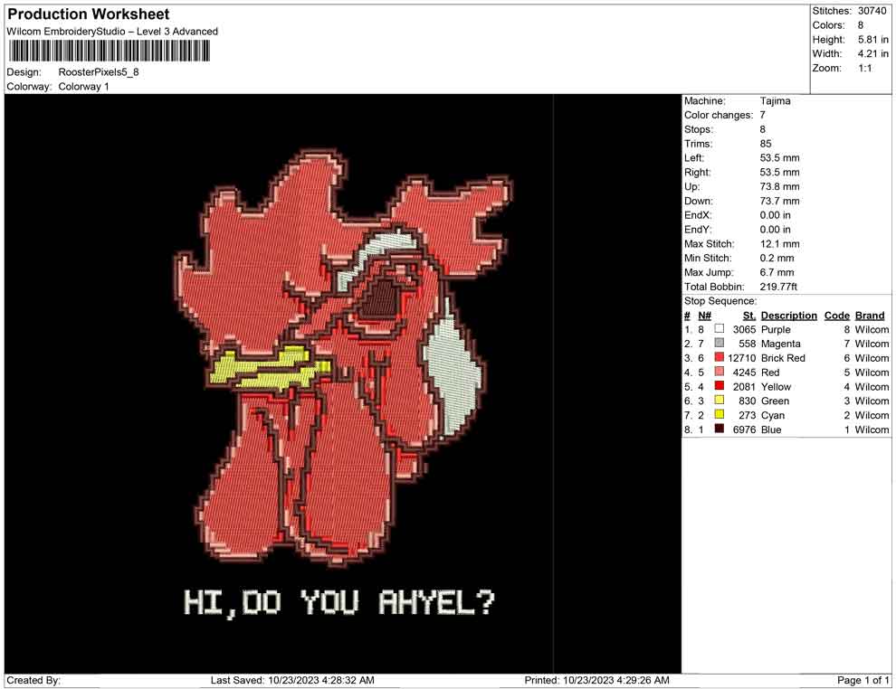 Rooster Pixels