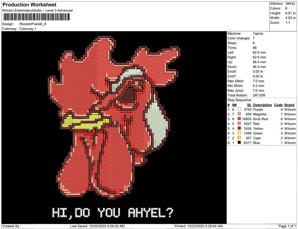 Rooster Pixels