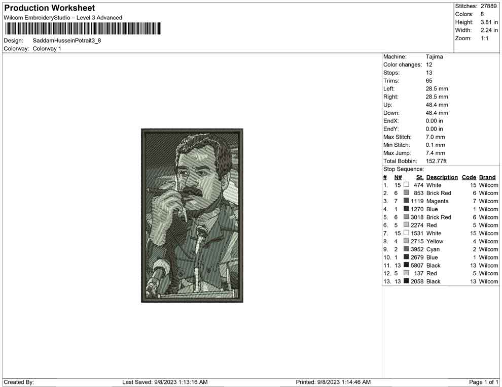 Saddam Hussein Potrait