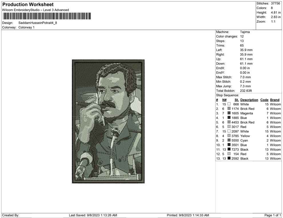 Saddam Hussein Potrait