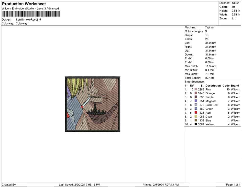 Sanji Smoke rectangle