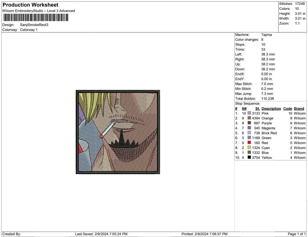 Sanji Smoke rectangle