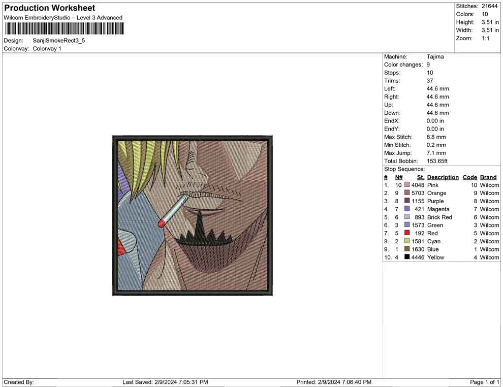 Sanji Smoke rectangle
