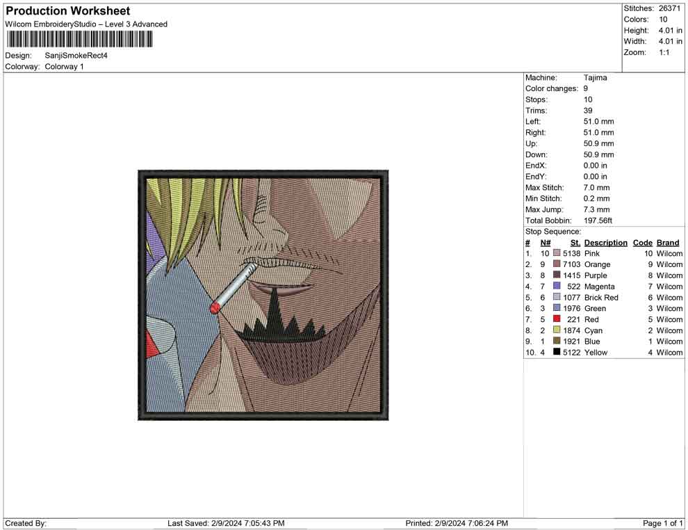 Sanji Smoke rectangle