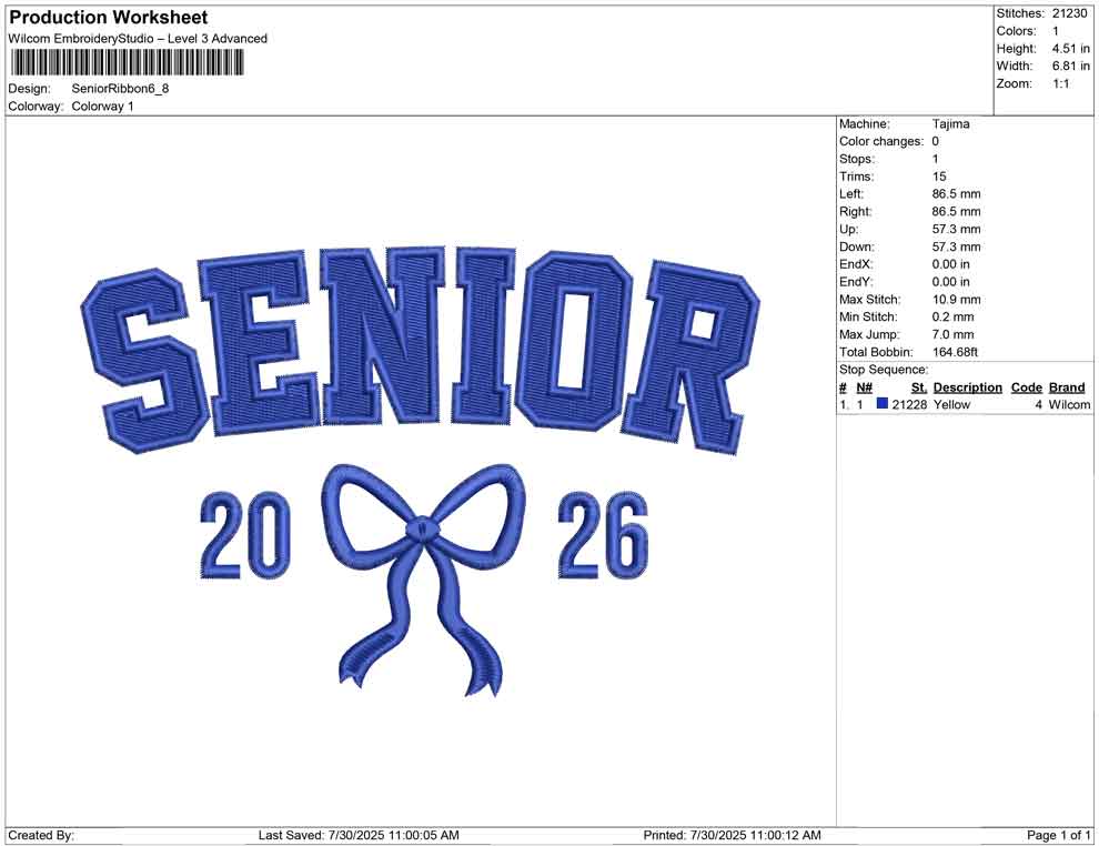 Senior Ribbon