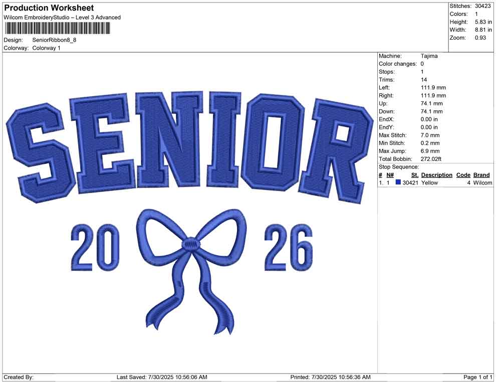Senior Ribbon