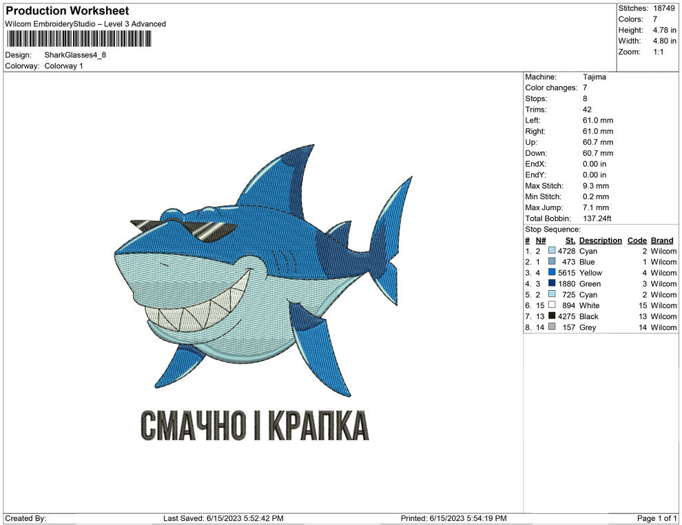 Shark eyeglasses