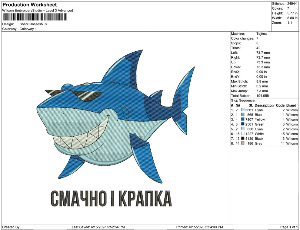 Shark eyeglasses