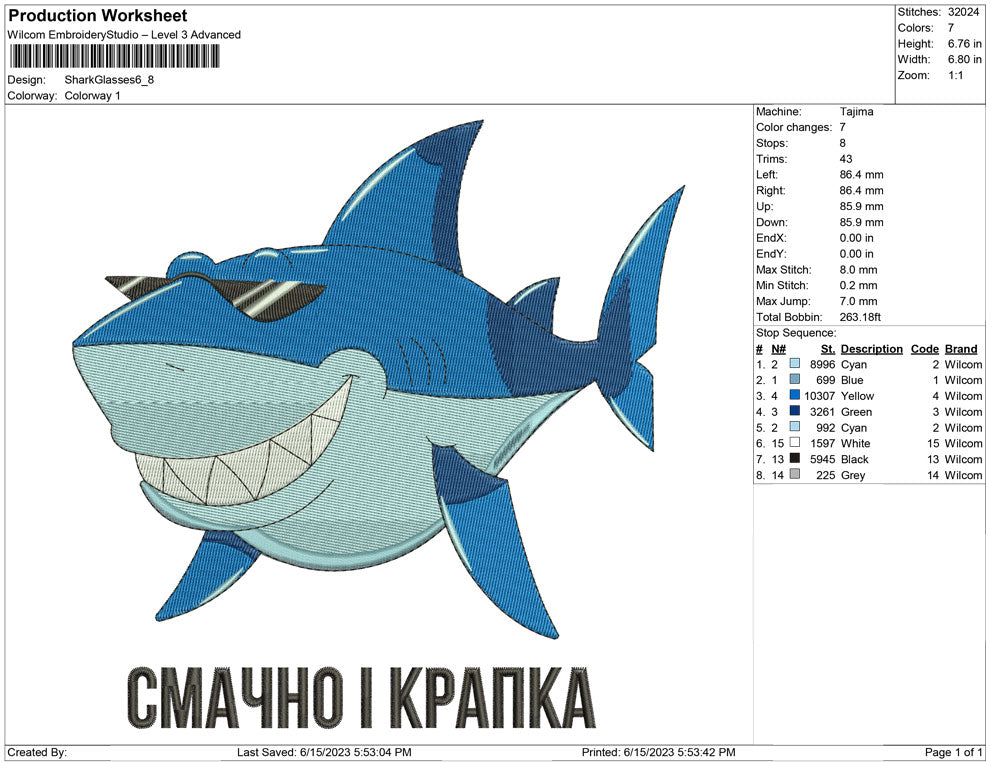 Shark eyeglasses