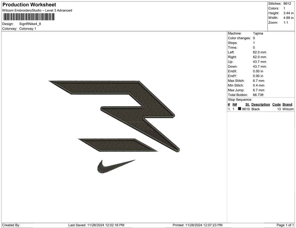 Sign R Nike