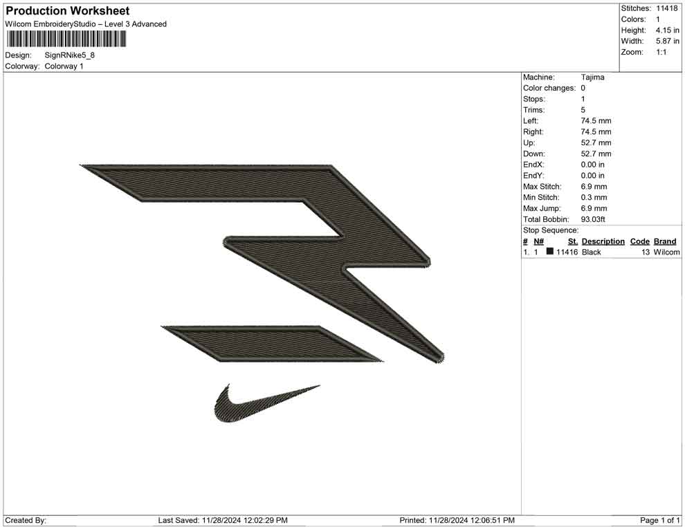 Sign R Nike
