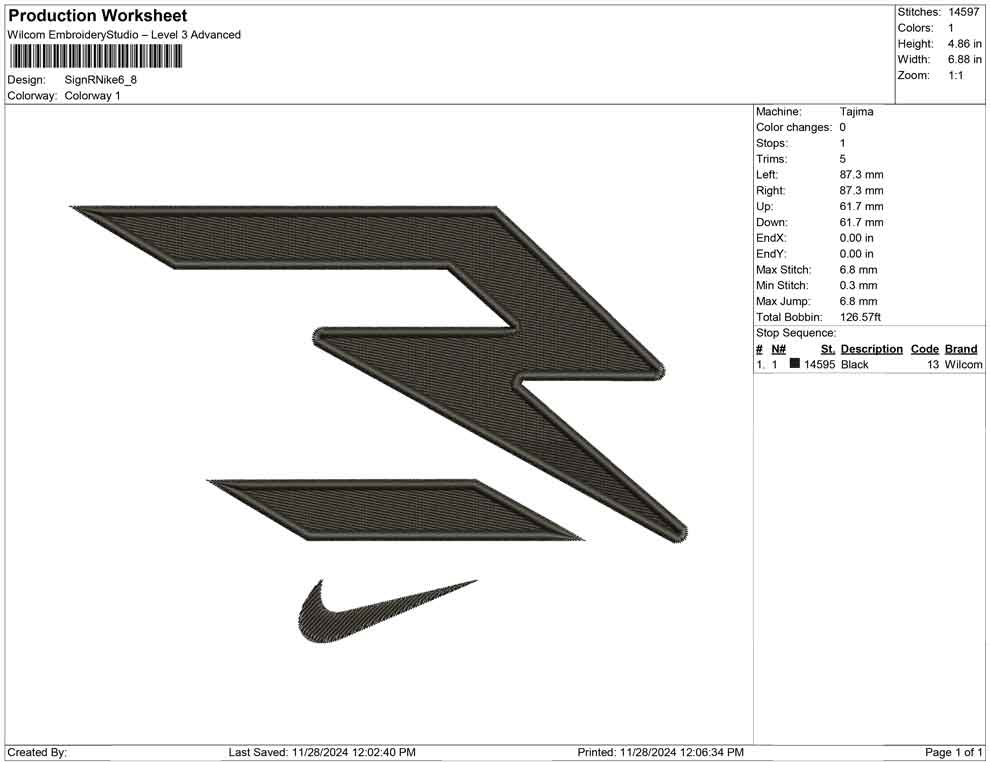 Sign R Nike