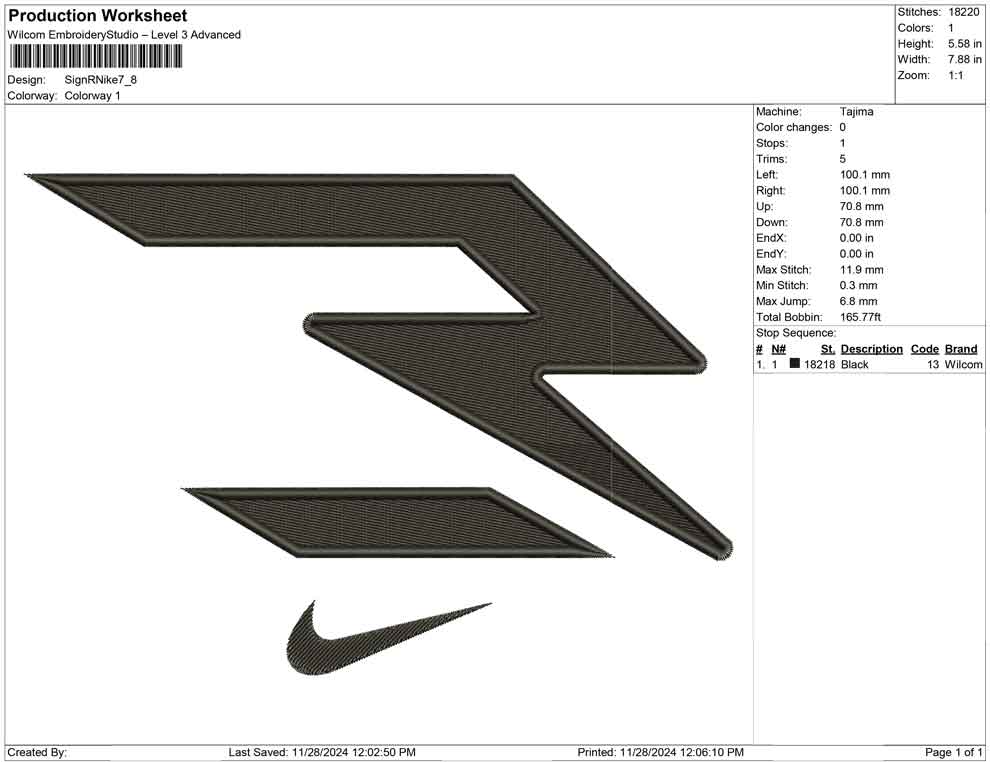 Sign R Nike