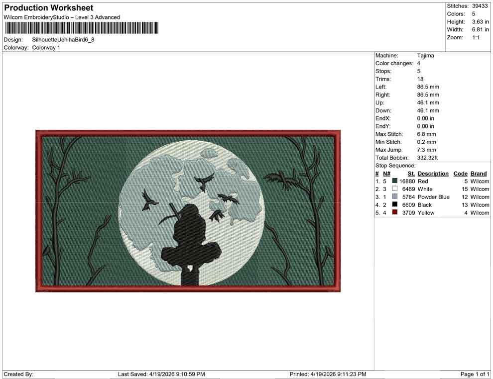 Silhouette Uchiha Bird