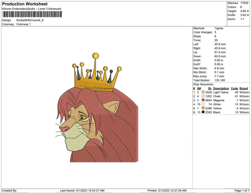 Simba with Crown