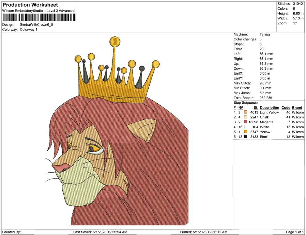 Simba with Crown