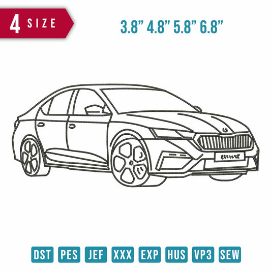 Skoda octavia car outline
