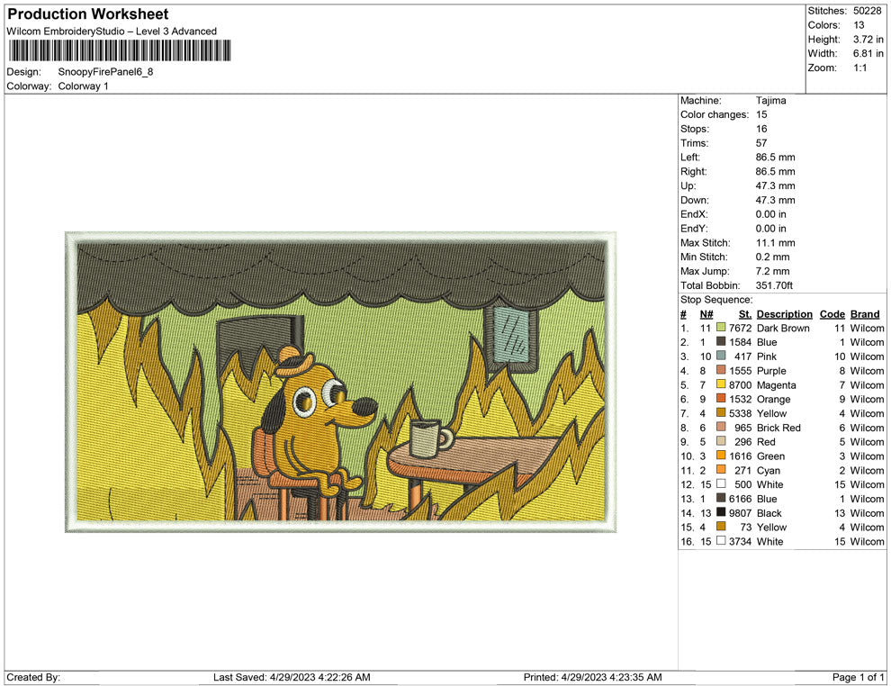 Snoopy Fire Panel
