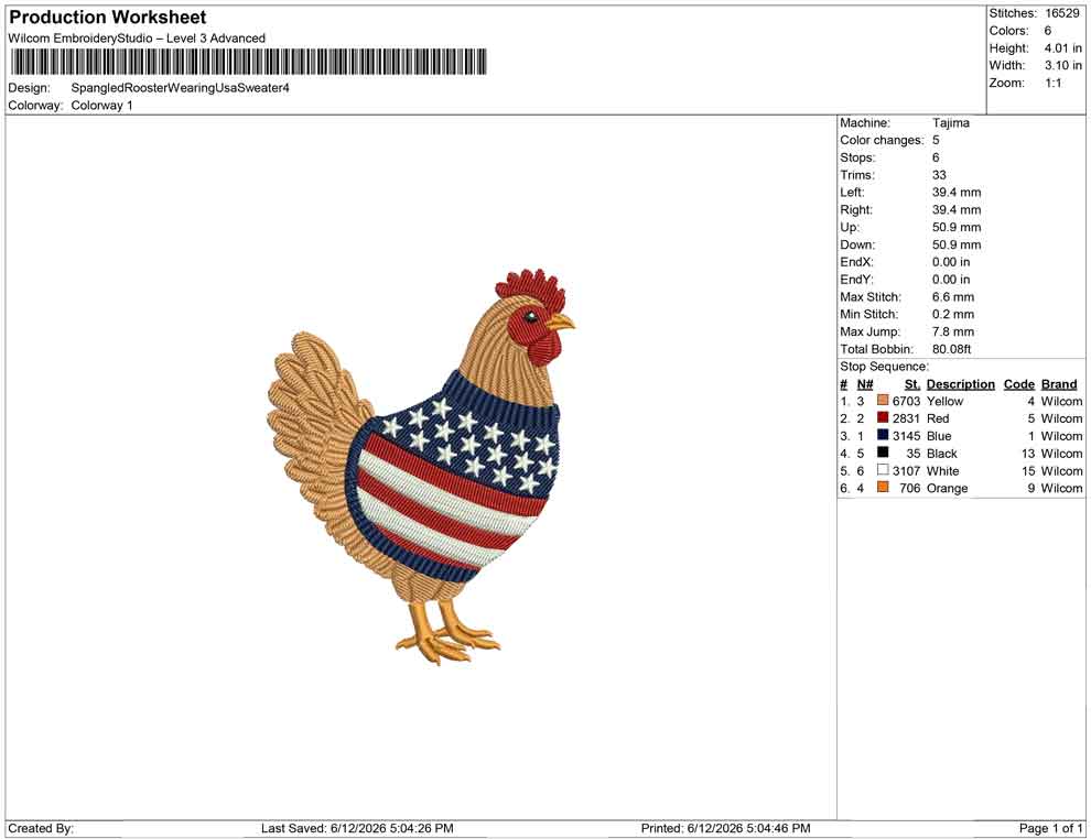Spangled Rooster Wearing Usa Sweater