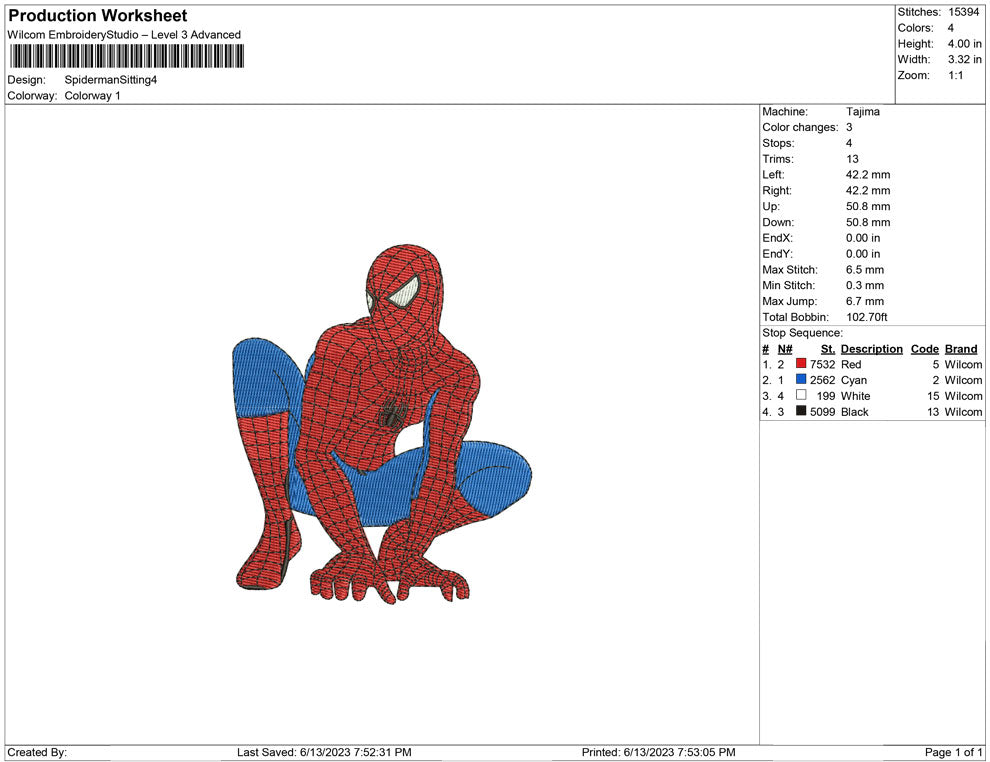 Spiderman Sitting