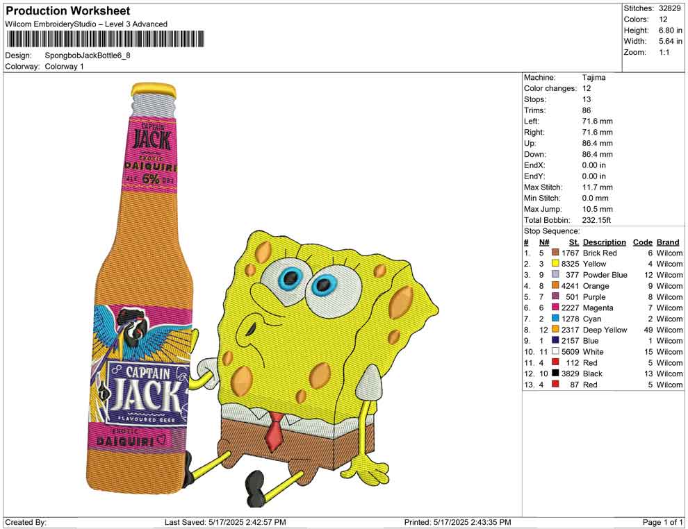 Spongbob Jack Bottle