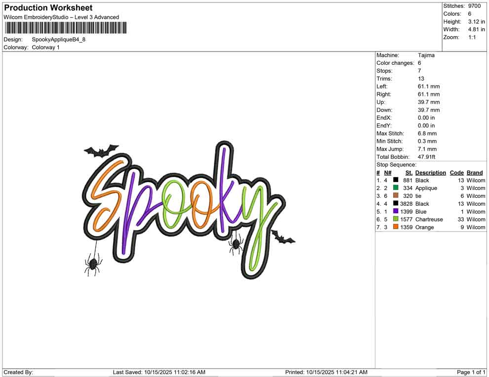 Spooky Applique B