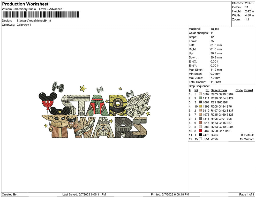 Starwars baby yoda mickey B