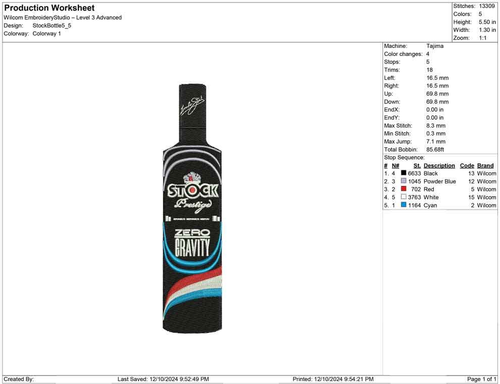 Stock Bottle