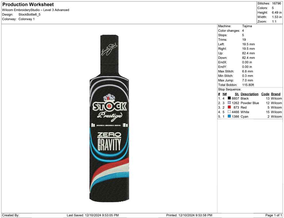 Stock Bottle