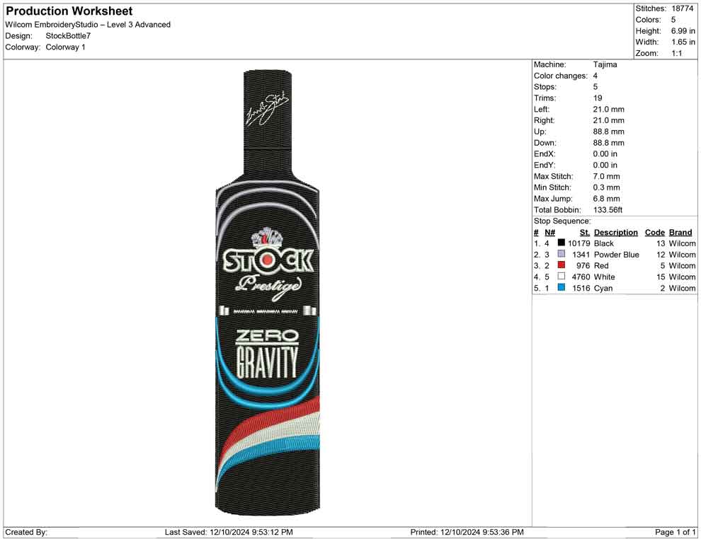 Stock Bottle