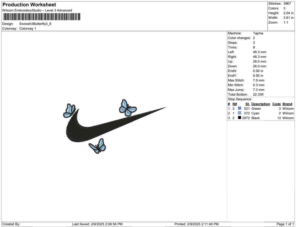 Swoosh 3 Butterfly
