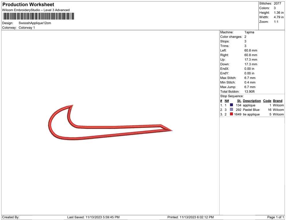 Swoosh Applique