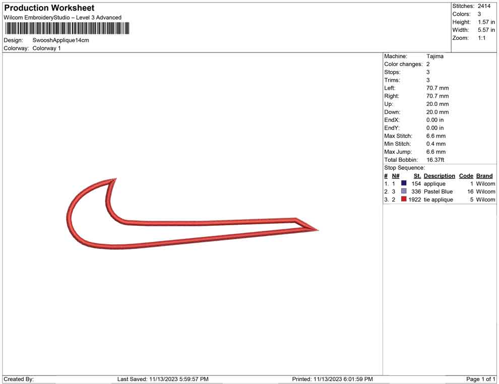 Swoosh Applique