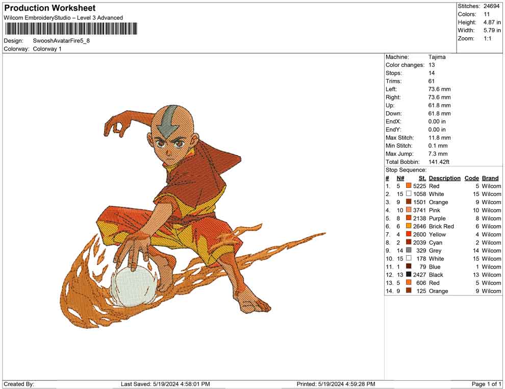 Swoosh Avatar Fire