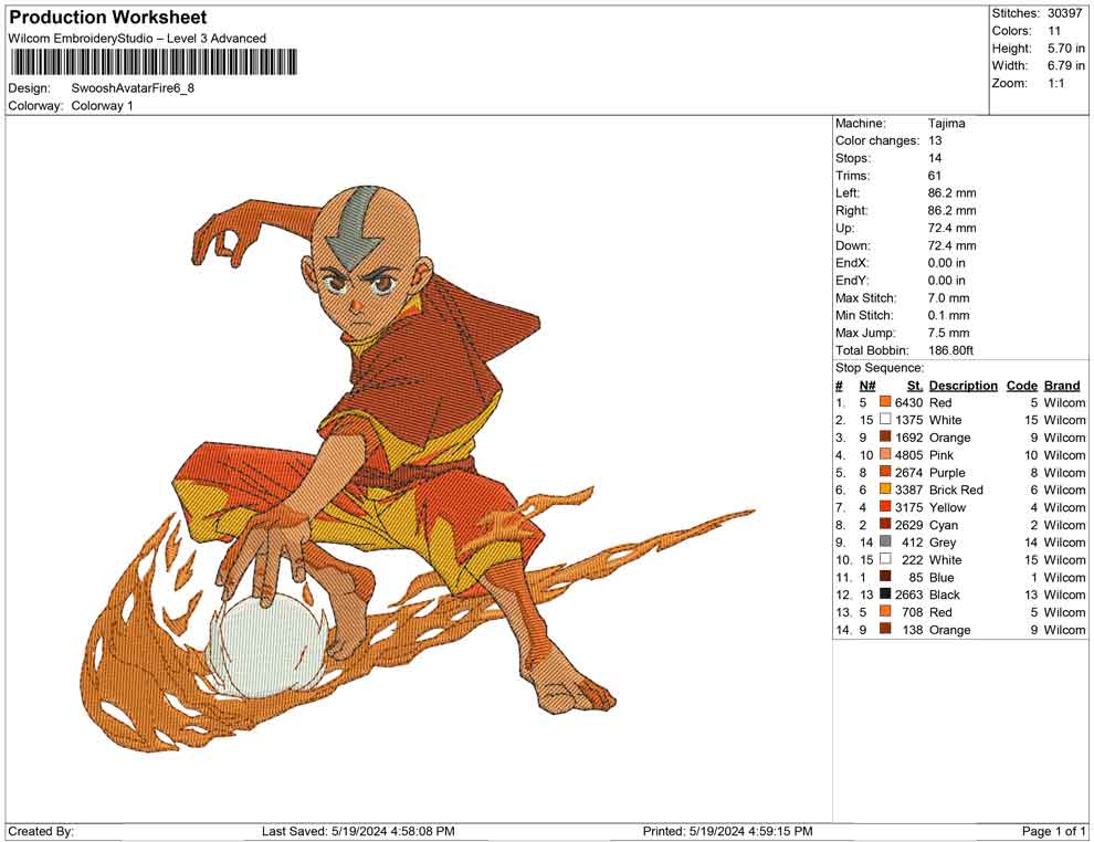 Swoosh Avatar Fire