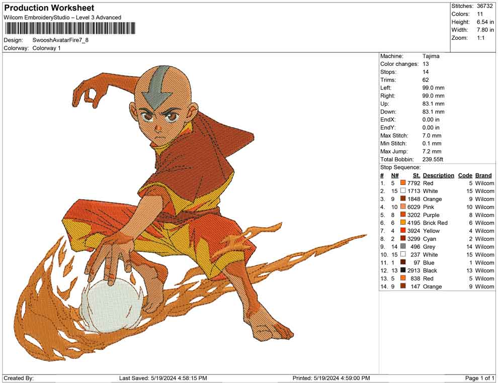 Swoosh Avatar Fire
