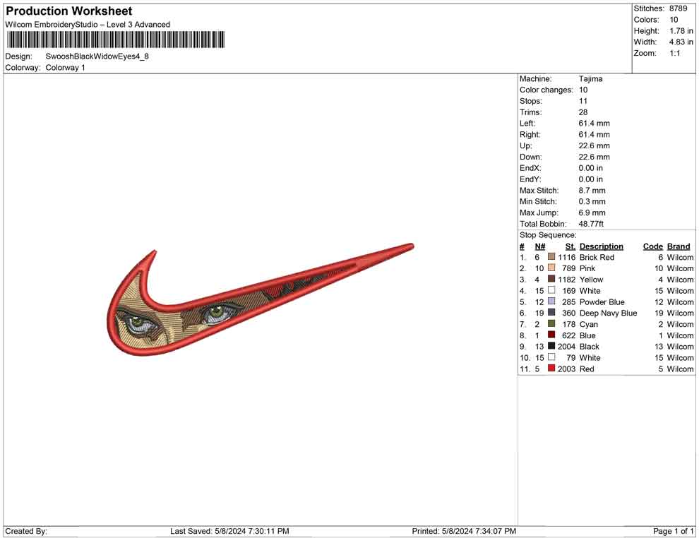 Swoosh Black Widow Eyes