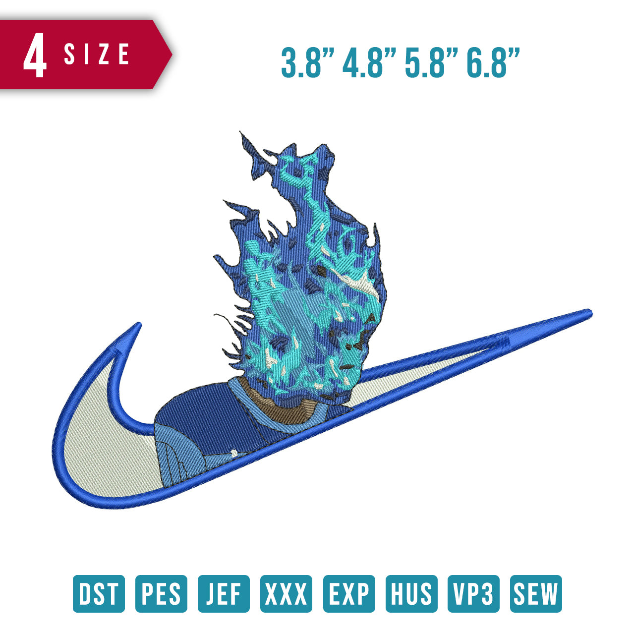 Swoosh Blue Fire